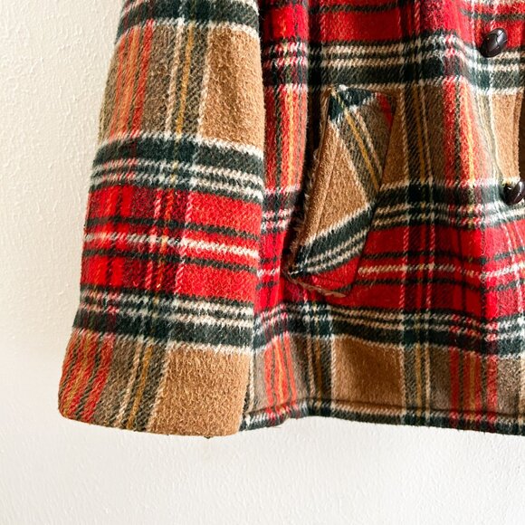 VINTAGE Authentic 1950s Wool Plaid Chore/Lumberjack Jacket SZ 42 - Picture 2 of 8